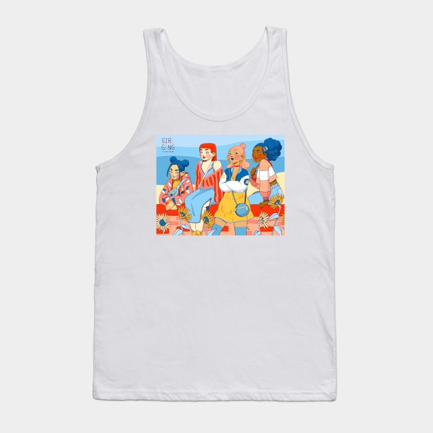 Girl Gang: Springtime Tank Top by Karothekreator